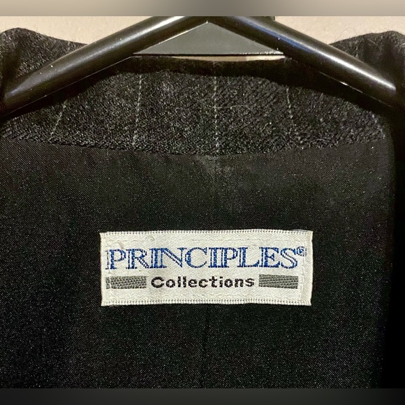 PRINCIPLES Black Pinstripe Suit Jacket - Picture 6 of 6